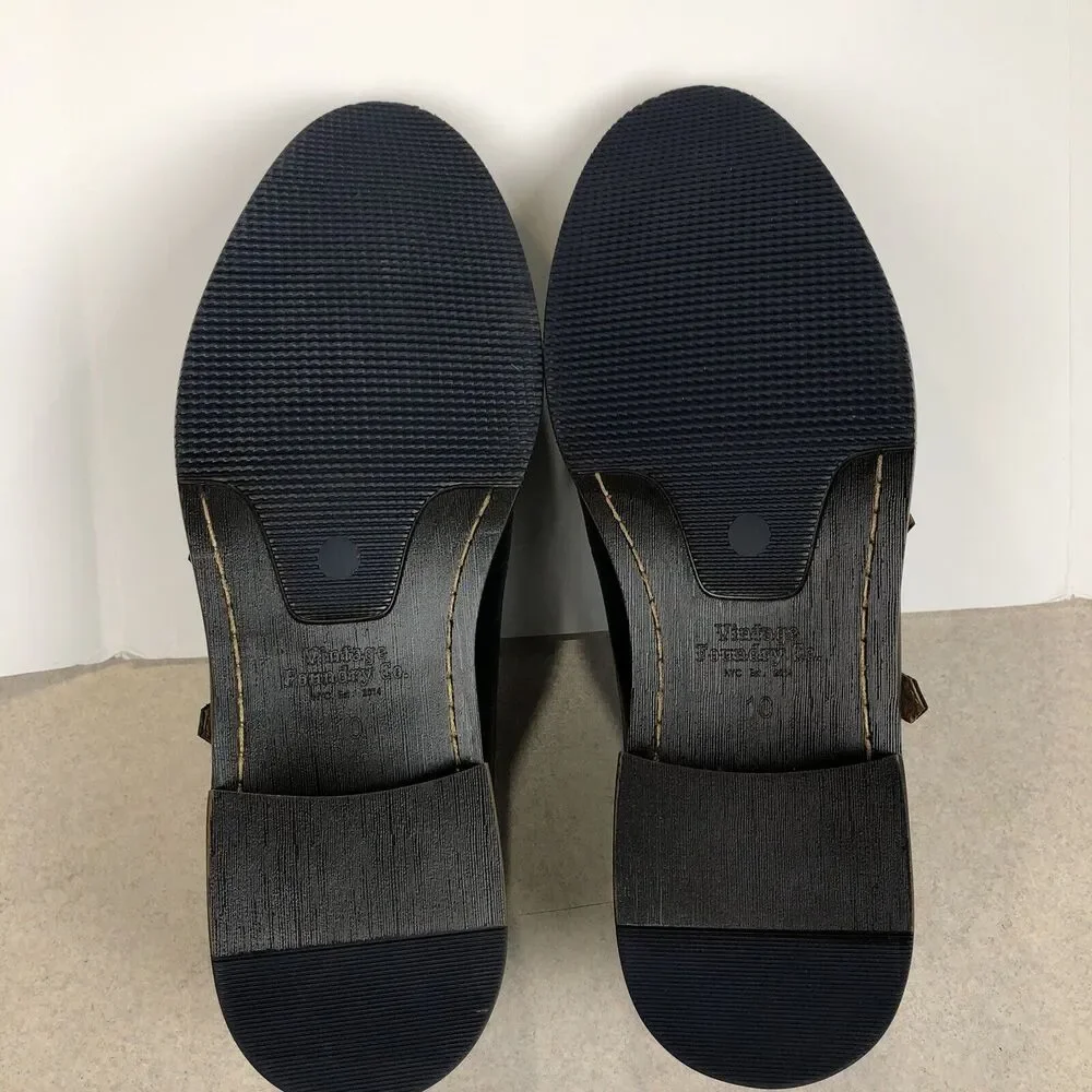 VINTAGE FOUNDRY CO Men's Morgan Monk Strap Shoes Black Size 10 Dress‎ Shoe